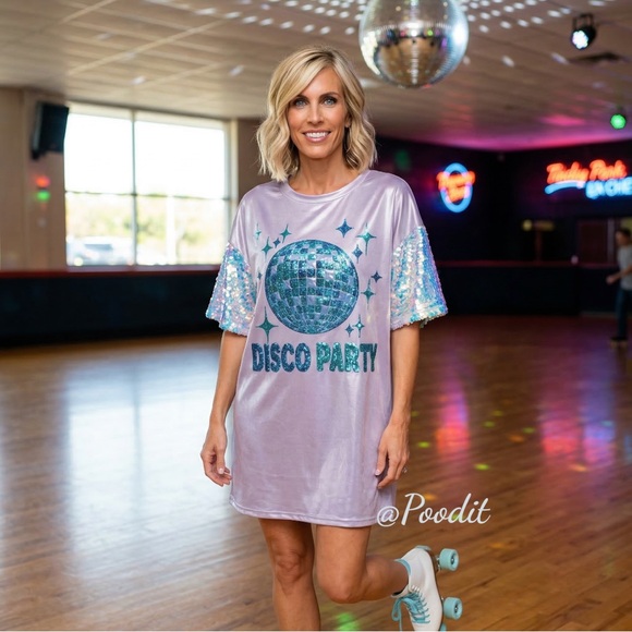 Fantastic Fawn Dresses & Skirts - FANTASTIC FAWN disco party lavender tunic dress S M L